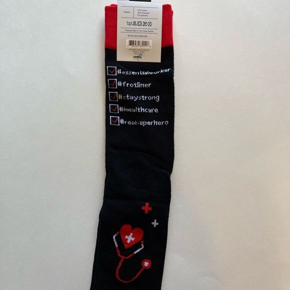 Men's Crew Socks -Health Worker Series- Hashtag#- NWT - Picture 4 of 7